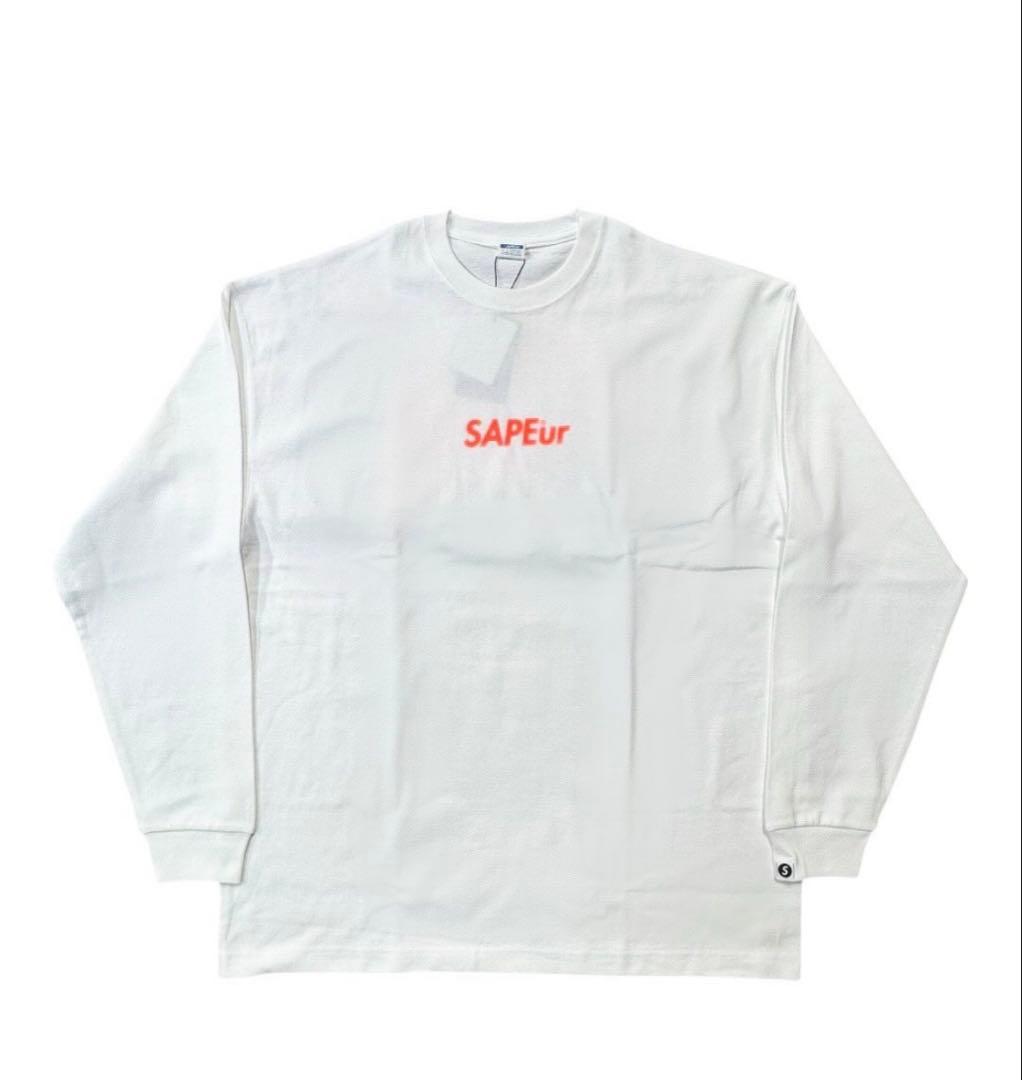 SAPEur サプール ロッドマン 10周年福袋限定 ロンT 白×オレンジ XL