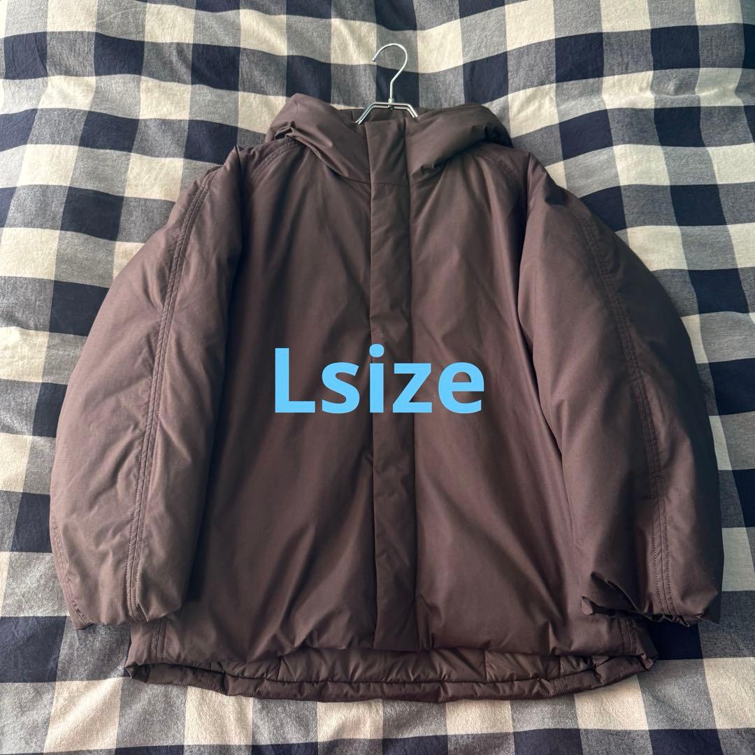 ユニクロU 24AW パフテックボリュームパーカ L美品 ダークブラウン