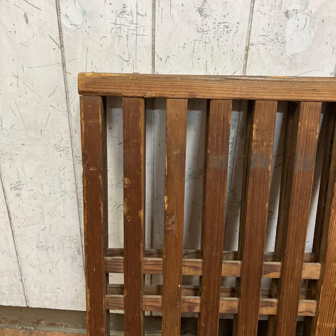 B-2 昭和レトロ 木製 帳場囲い 帳場格子 折りたたみ式 フェンス