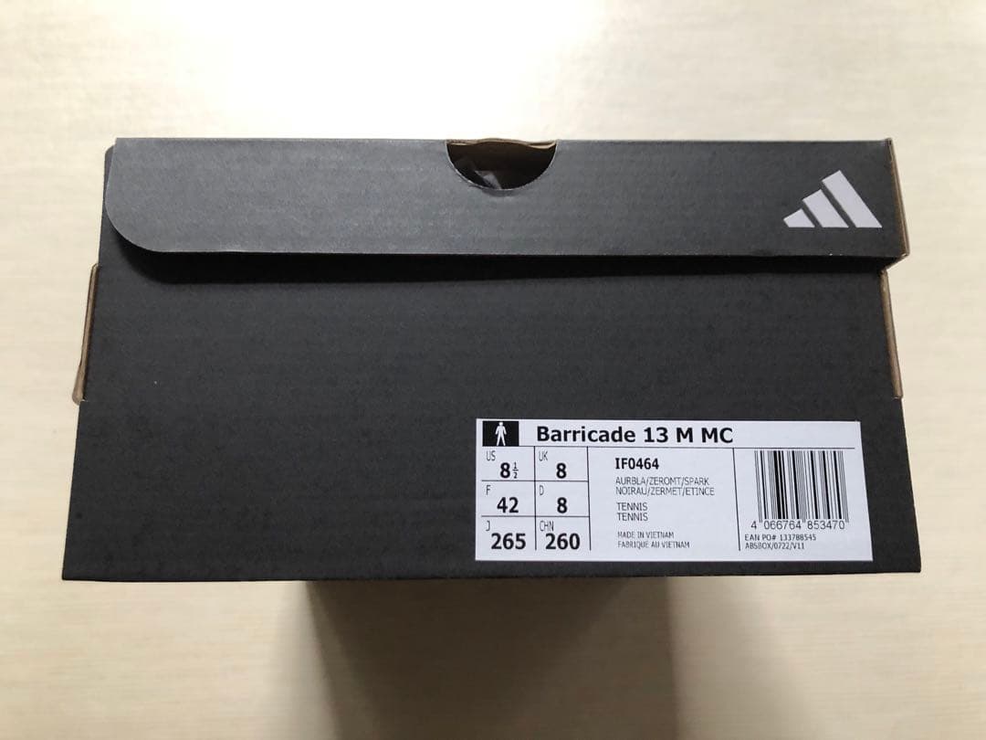 【新品未使用】adidas アディダス バリケード 13 MC 26.5cm