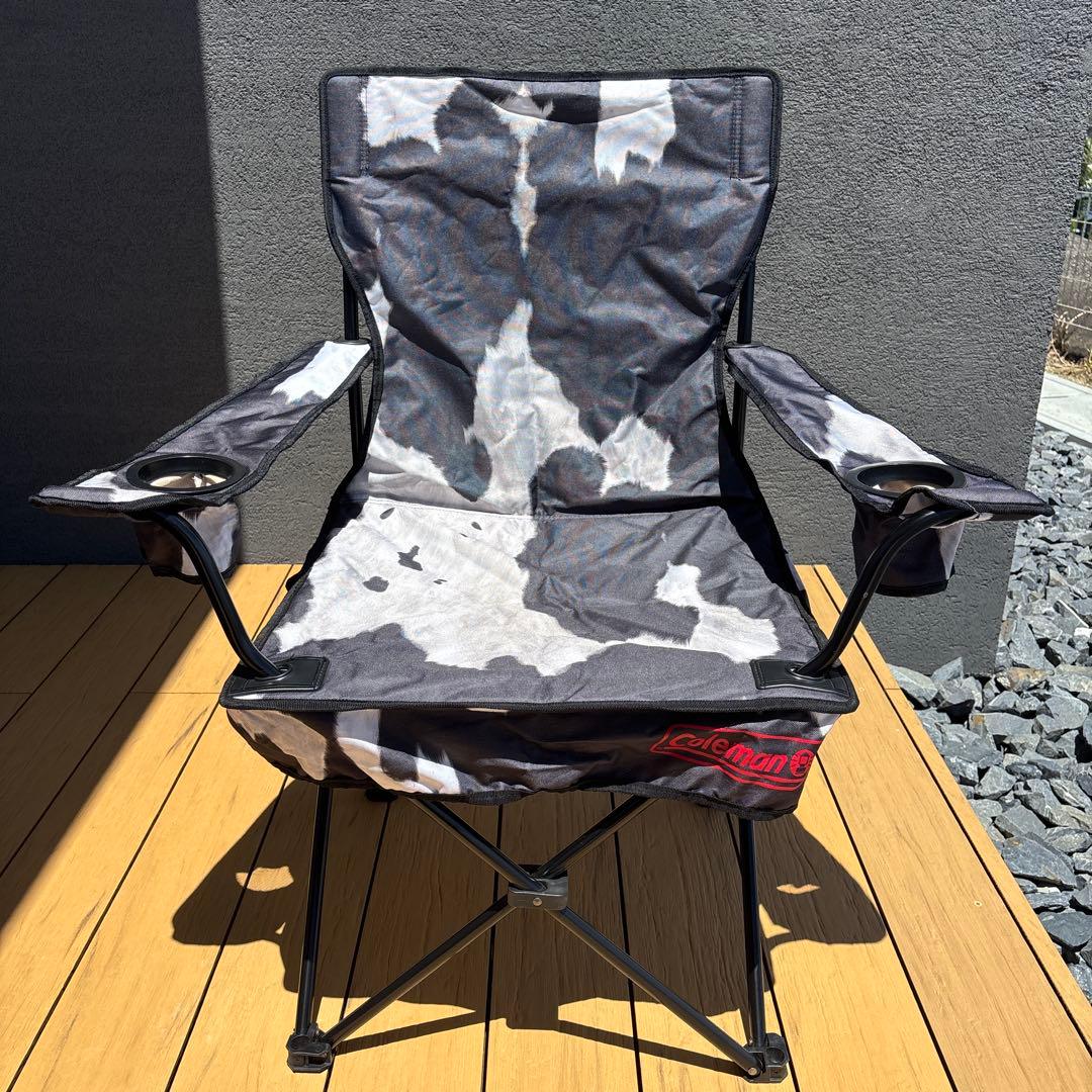 Coleman／BEAMS ハラコ柄 アームチェア アウトドアチェア