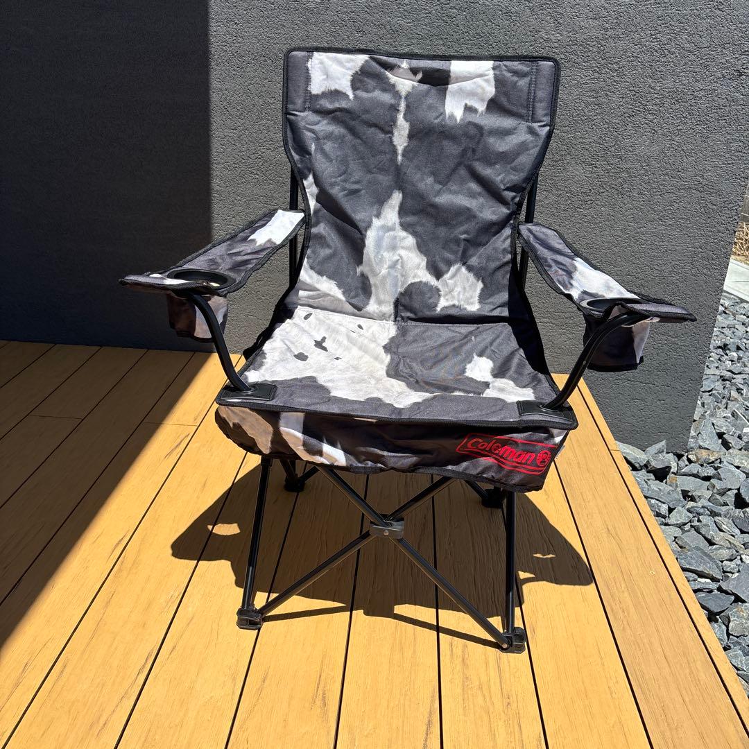 Coleman／BEAMS ハラコ柄 アームチェア アウトドアチェア