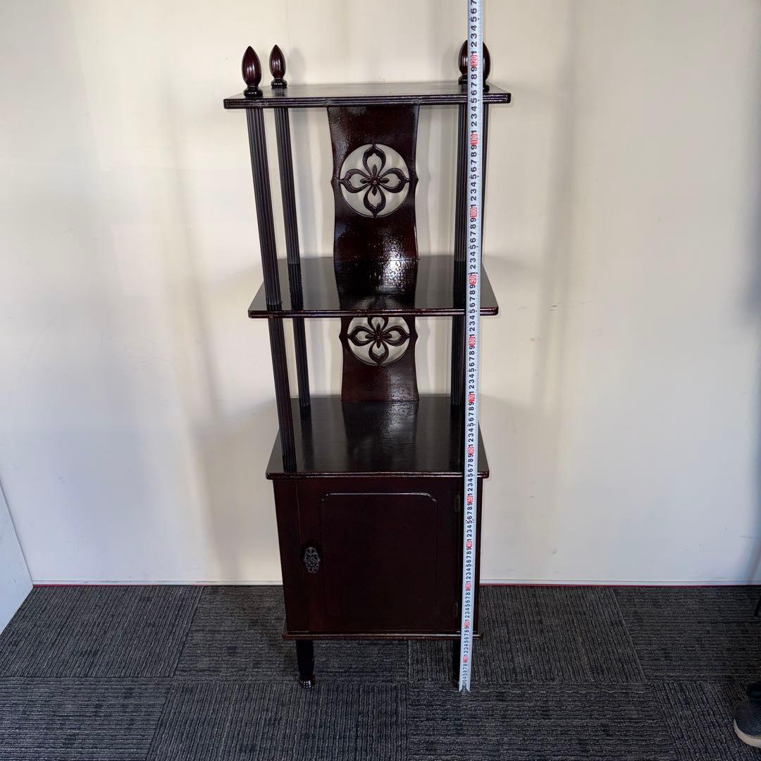 昭和レトロ　木製飾り棚　本棚 アンティーク　古家具