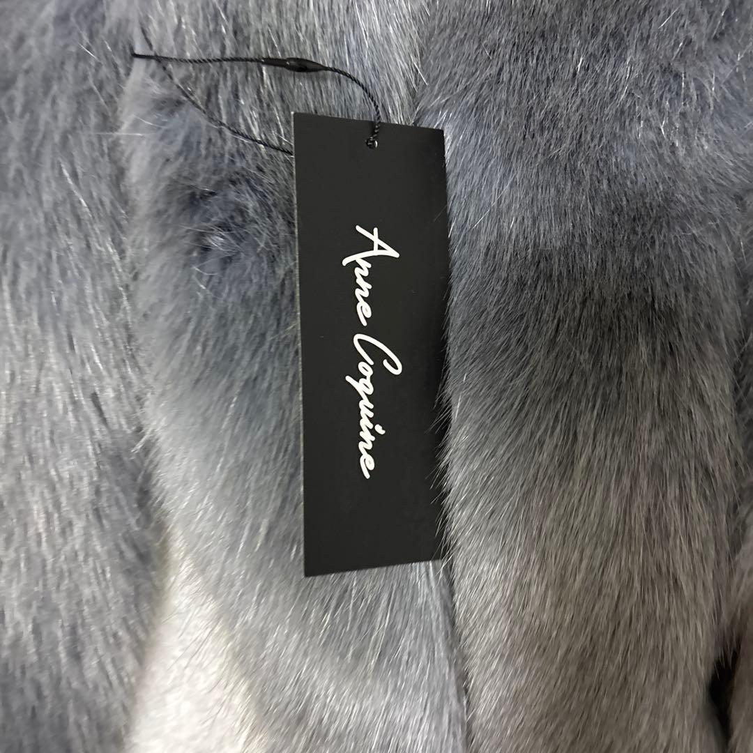 新品Anne Coquine アンコキーヌ リアルFOXファー ストール　グレー