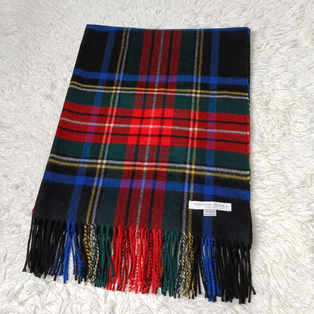 美品■Johnstons of Elgin 大判 カシミヤ100% ストール
