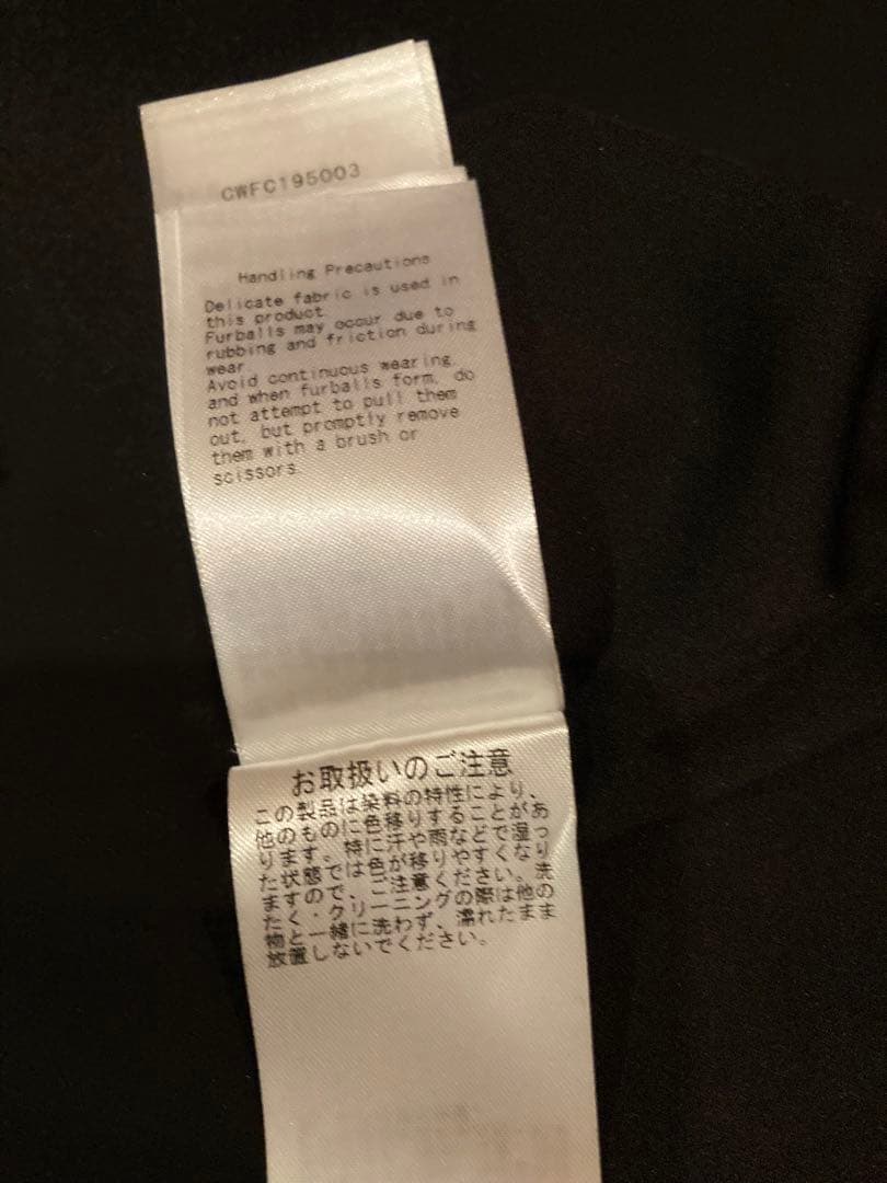 CELFORDブラックロングコート Vネック