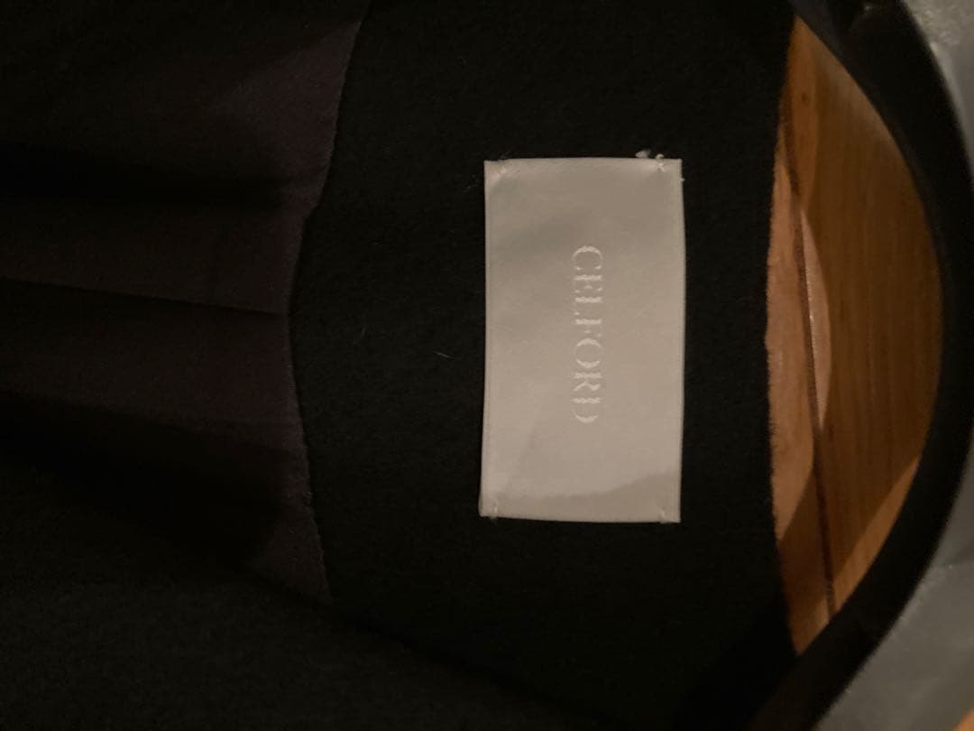 CELFORDブラックロングコート Vネック