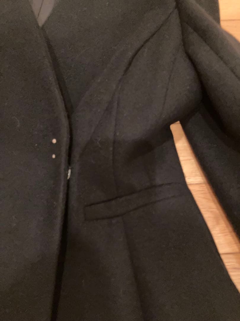 CELFORDブラックロングコート Vネック