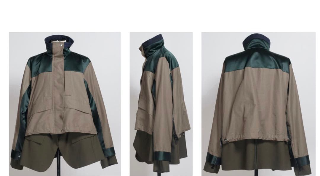 【新品未使用】sacai WOMEN Grosgrain Mix Blouson
