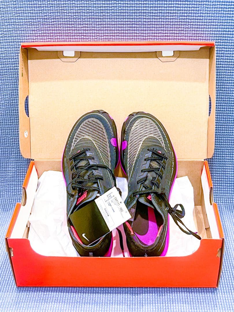 NikeヴェイパーフライNext%2 ブラック/パープル 新品 25.5