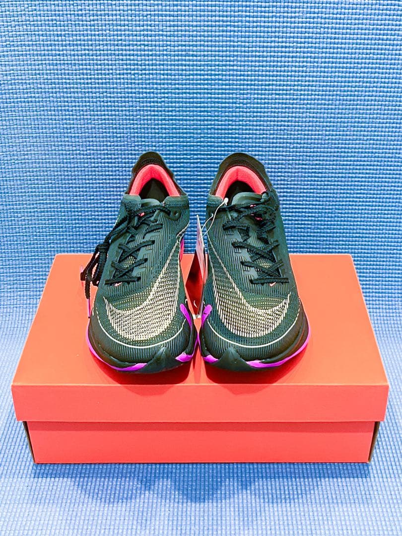 NikeヴェイパーフライNext%2 ブラック/パープル 新品 25.5