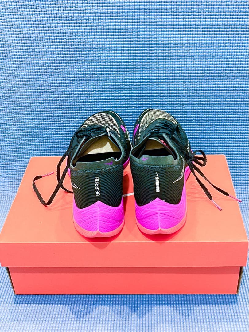 NikeヴェイパーフライNext%2 ブラック/パープル 新品 25.5