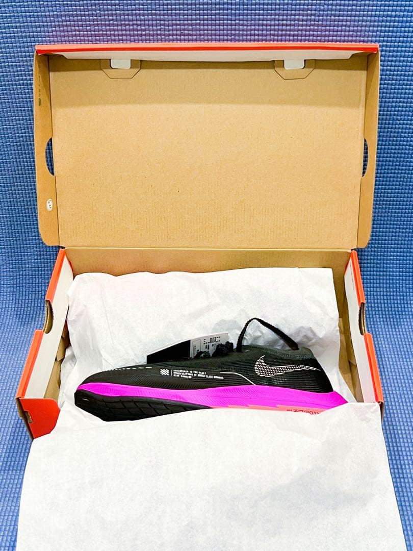 NikeヴェイパーフライNext%2 ブラック/パープル 新品 25.5