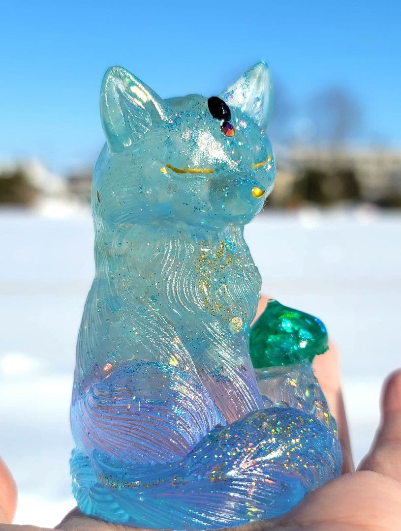 癒しと守護の宝珠狐オルゴナイト