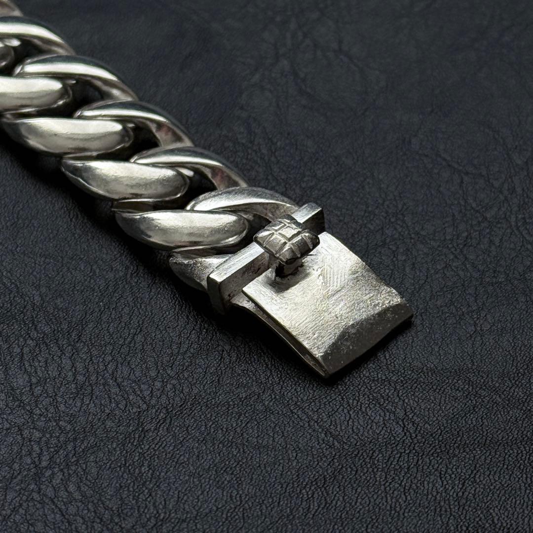 シルバー925刻印あり 極太 喜平チェーン ブレスレット ヴィンテージ