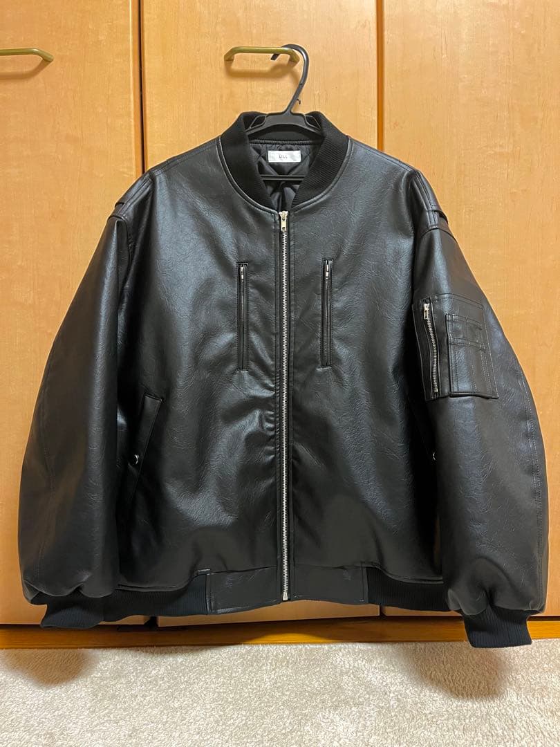 ルーズシルエットメタルジップ ボリュームma-1ブルゾン