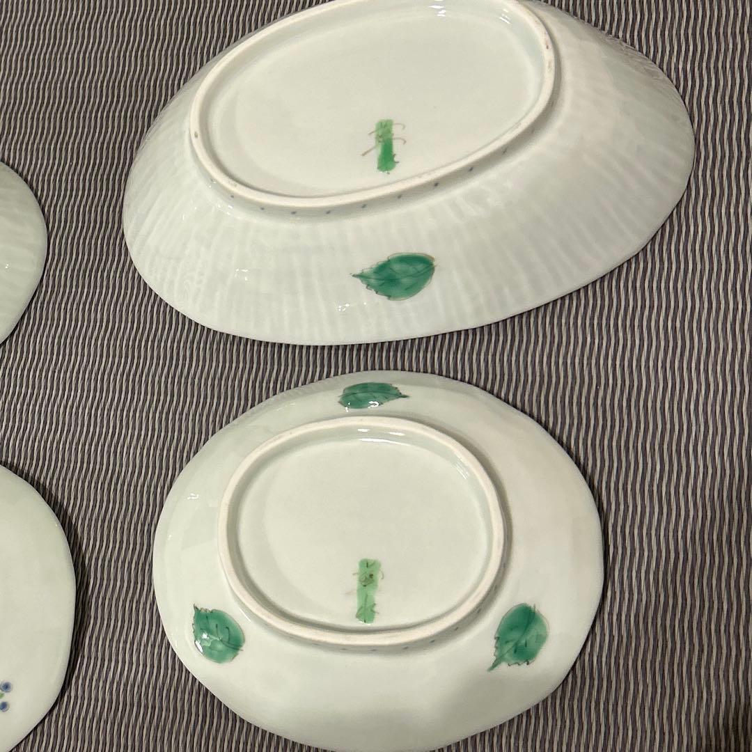 紫陽花 アジサイ 楕円鉢と小皿 2枚セット 波佐見焼 www.consterior.com