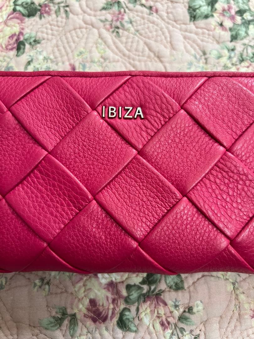 IBIZA キルティング ピンクレザー長財布