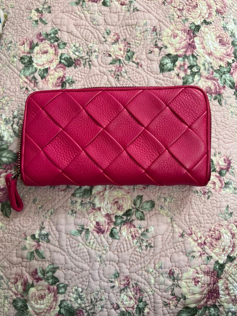 IBIZA キルティング ピンクレザー長財布