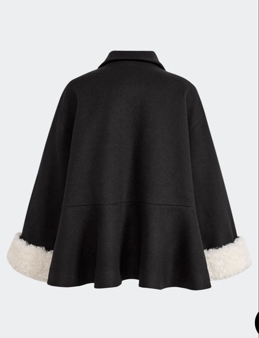 KUOSE クオセ リボンタイミドル丈コート ブラック