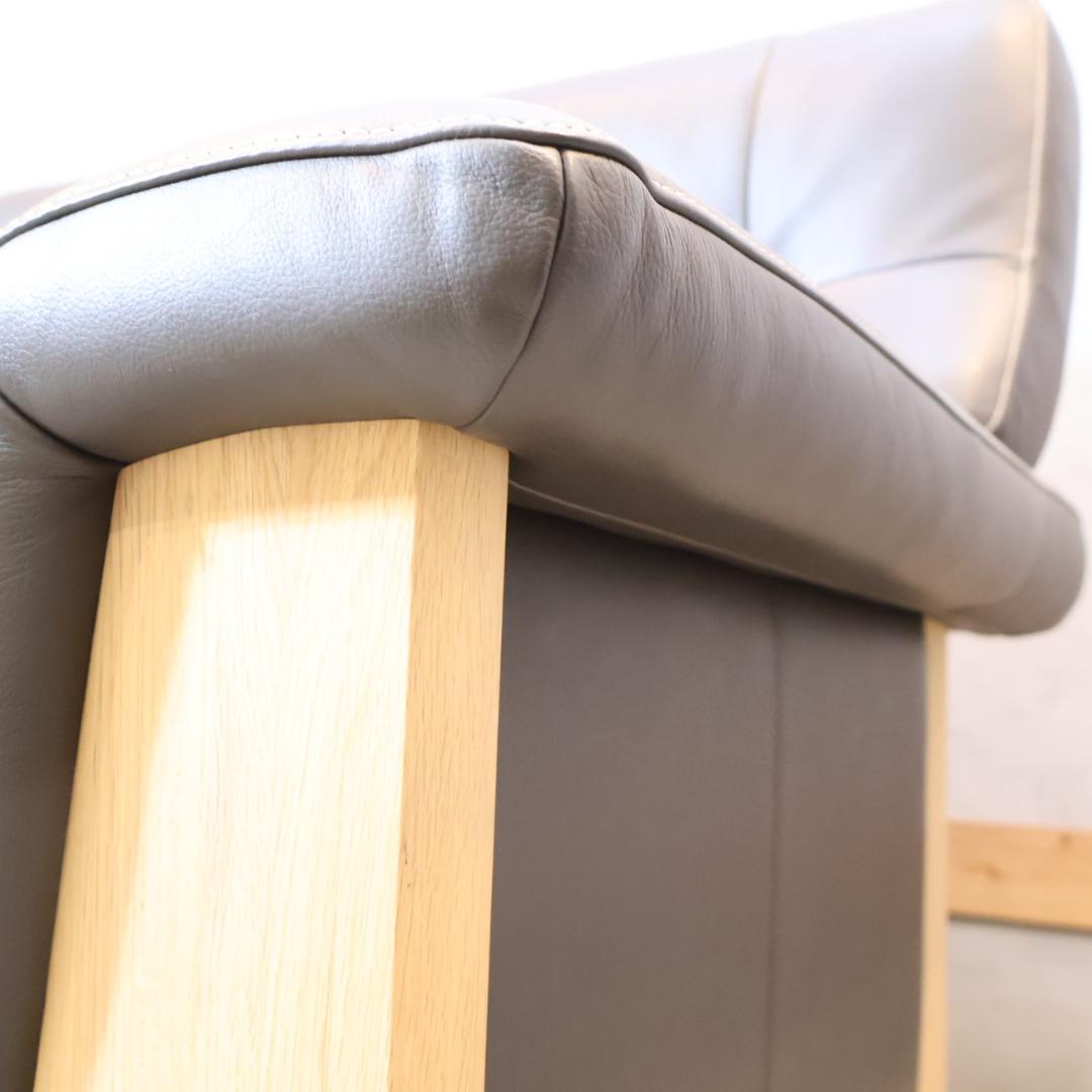 karimoku カリモク ZU79 2人掛けソファ 本革張 肘掛ソファ