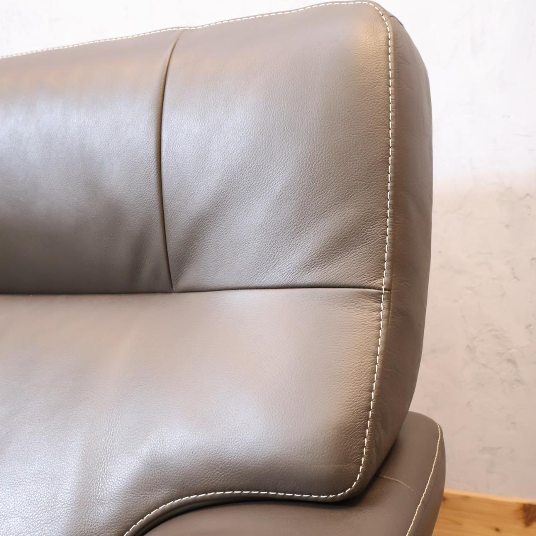 karimoku カリモク ZU79 2人掛けソファ 本革張 肘掛ソファ