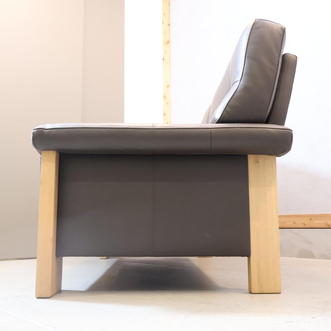 karimoku カリモク ZU79 2人掛けソファ 本革張 肘掛ソファ