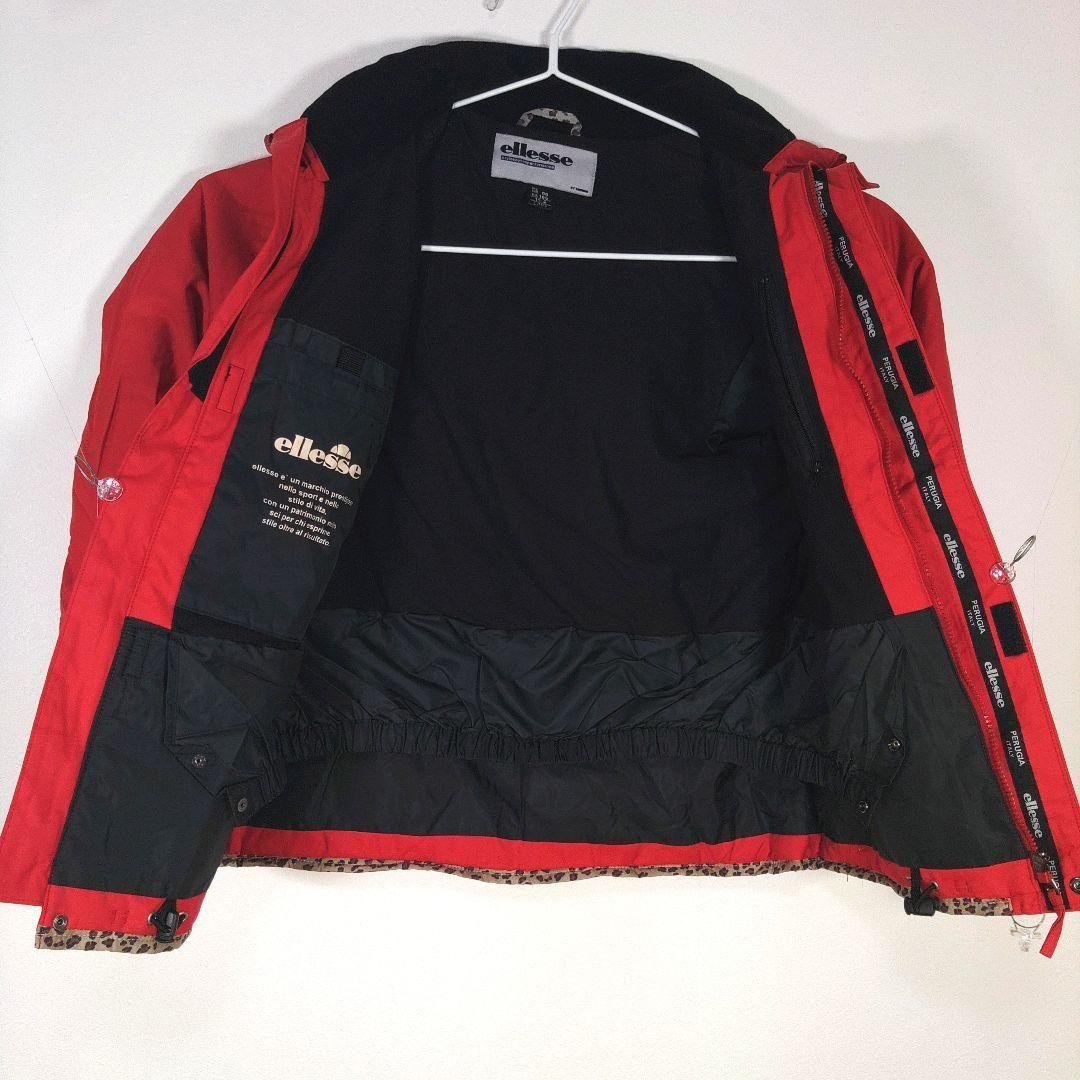 レディース　L　スキー　スノーボードウェア　上下セット　ブラウン　レッド