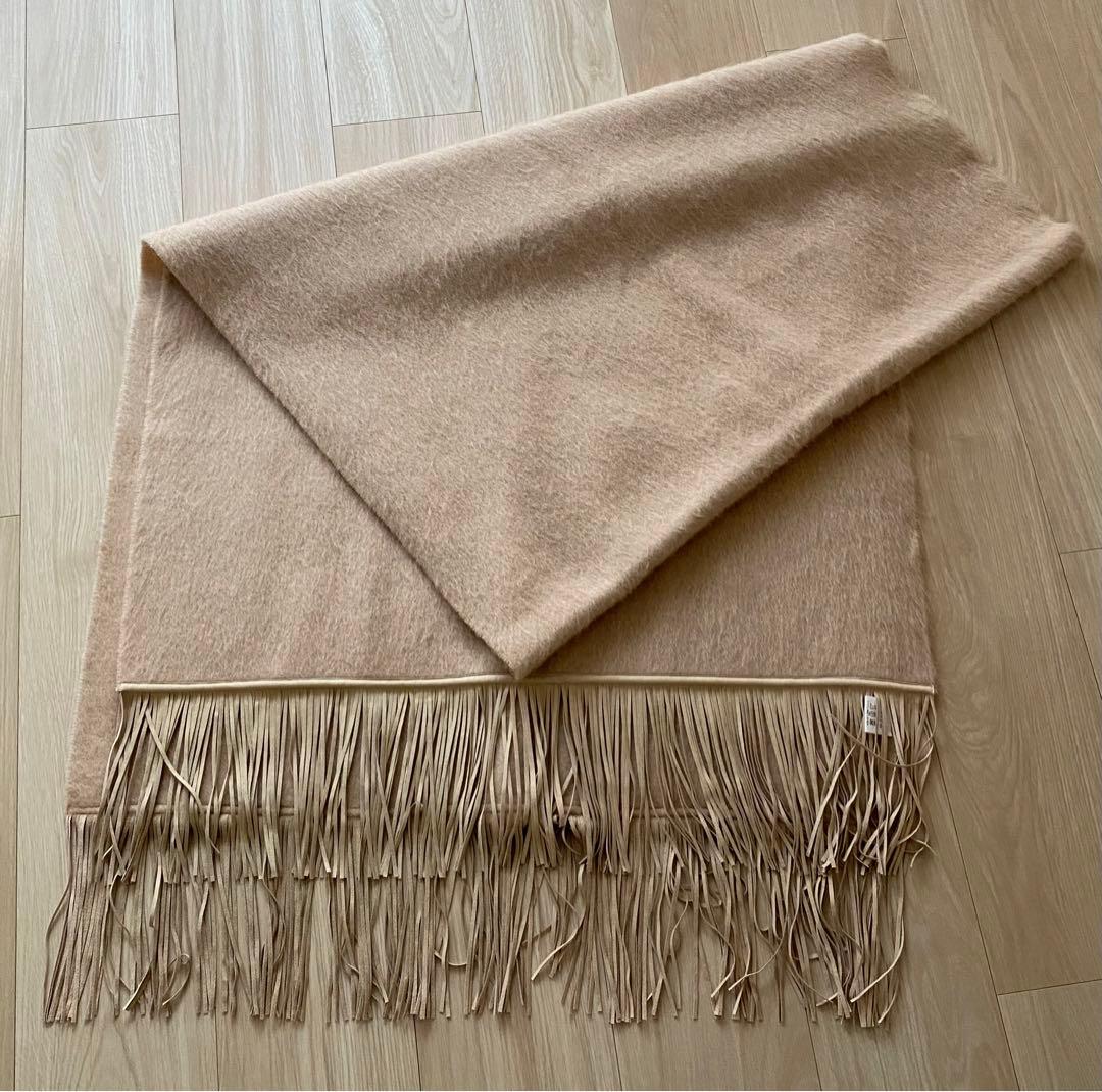 アソースメレ ASAUCE MELER ベージュ ストール フリンジ素材違い