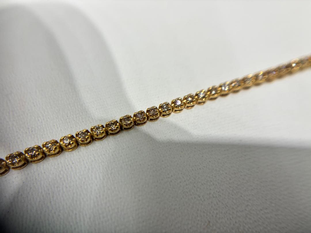 K18ダイヤモンドブレスレット　1.0ct