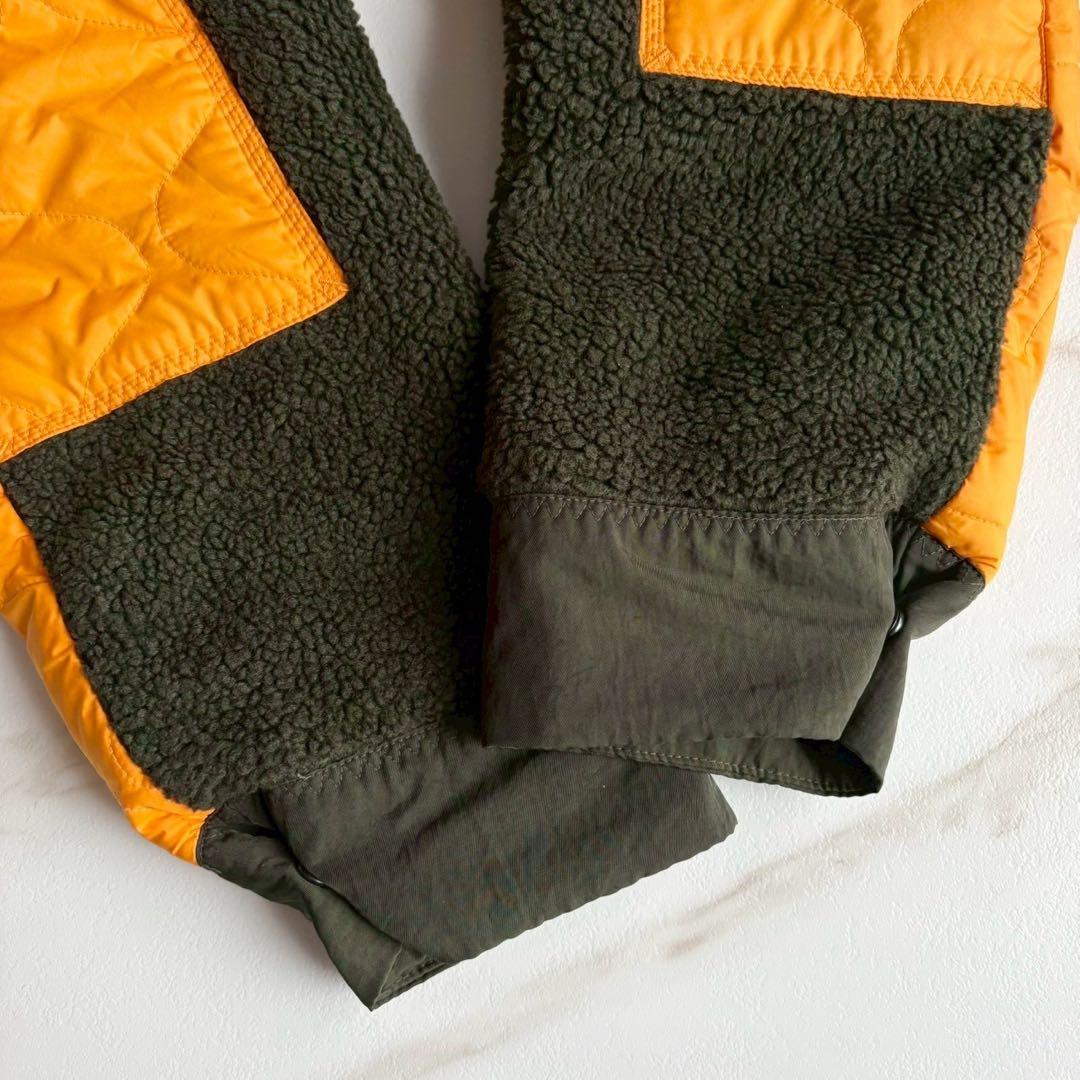 美品◇NIKE ベンチコート ダウン ボア 切り替え バイカラー Lサイズの