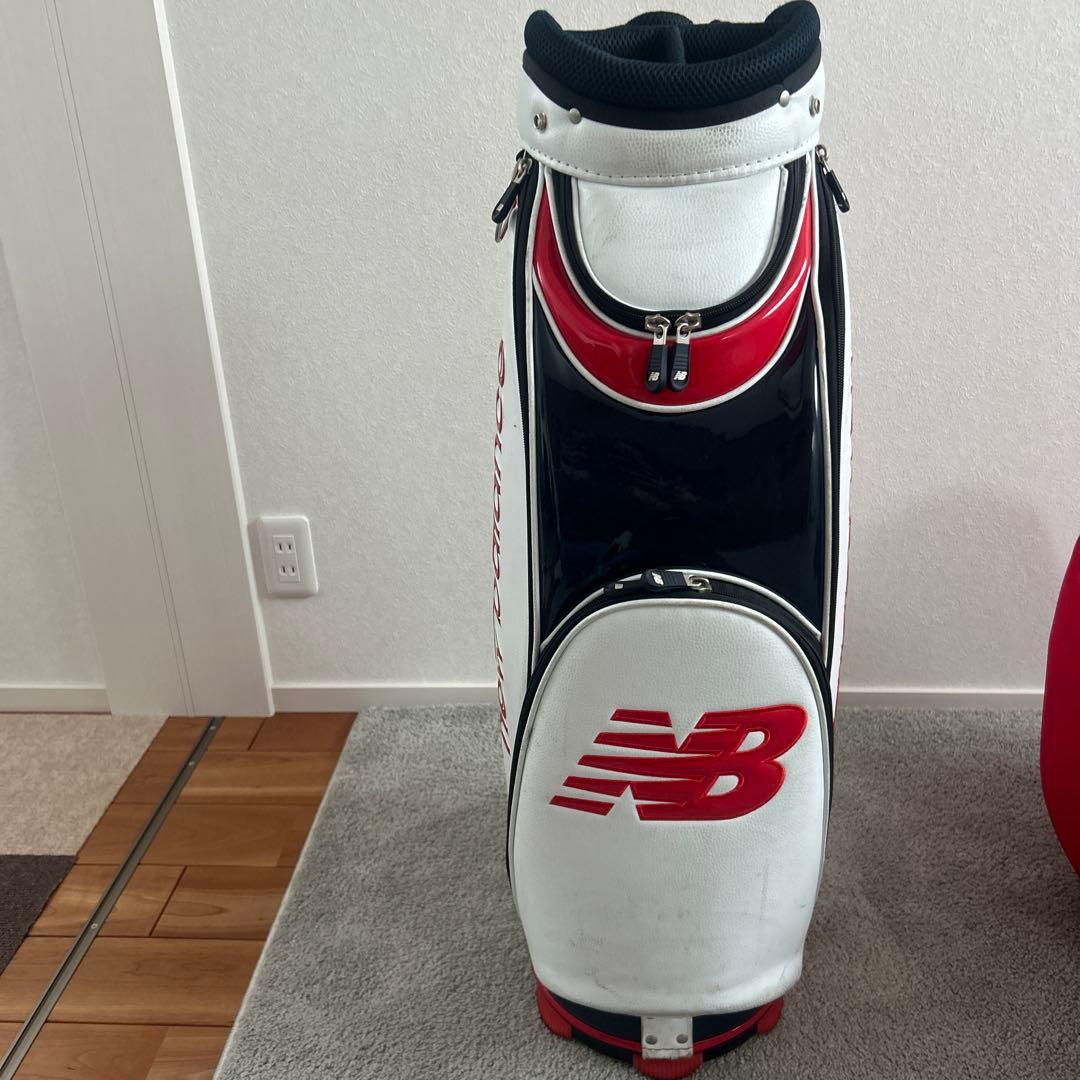 new balance ゴルフキャディバッグ 白/赤