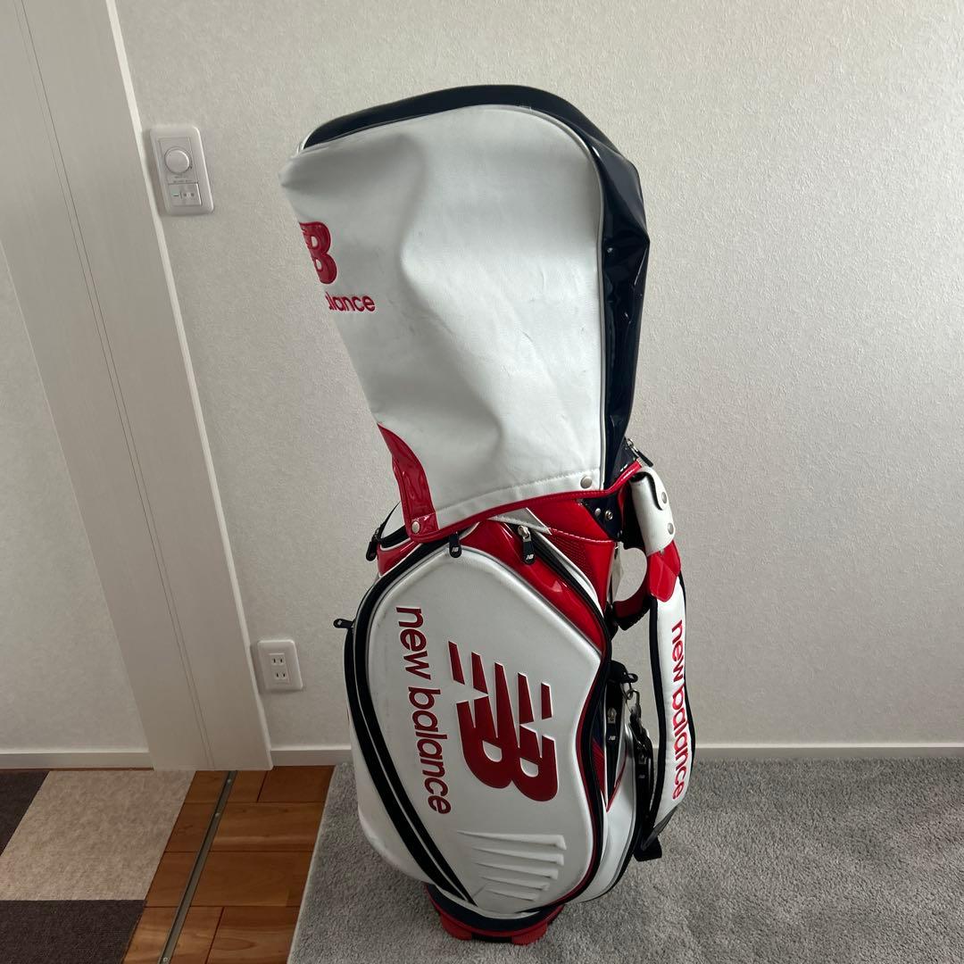 new balance ゴルフキャディバッグ 白/赤