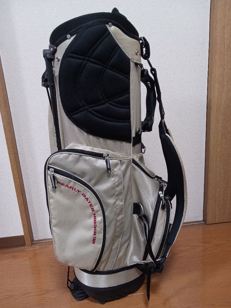 PEARLY GATES スタンドキャディバッグ ベージュ中古