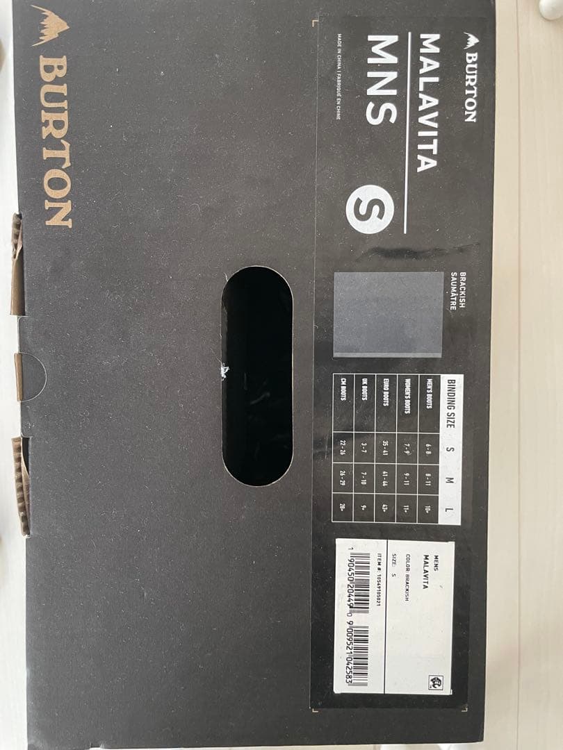 スノーボード ビンディング ブラック　BURTON Malavit Sサイズ