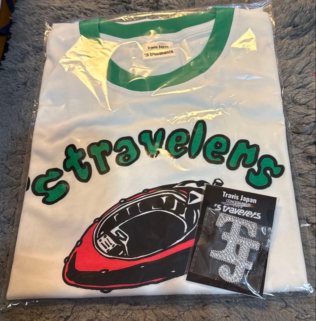 TravisJapan Tシャツ　リンガー&TJブローチ