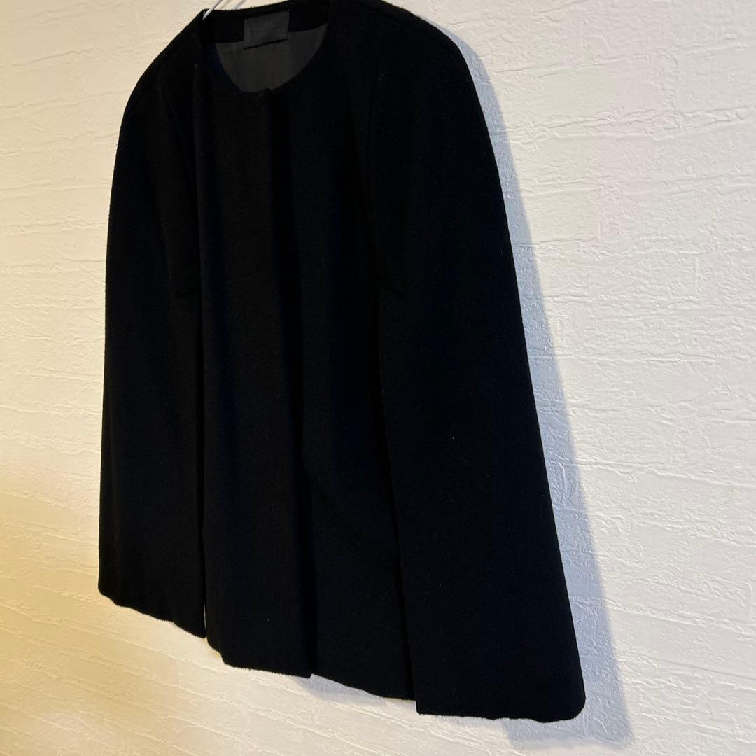 you ozeki ユウオゼキ ウールマント ケープマントコート ブラック