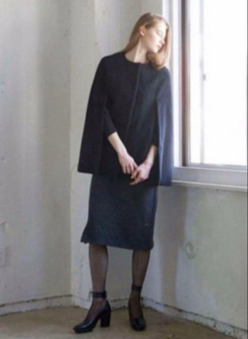 you ozeki ユウオゼキ ウールマント ケープマントコート ブラック