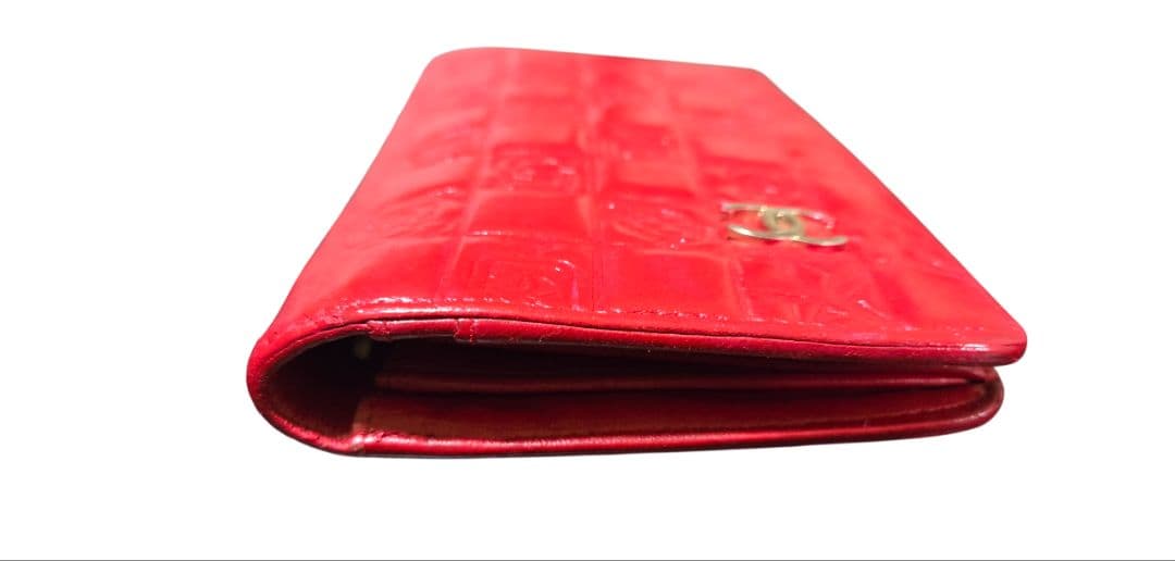 CHANEL　アイコンライン　長財布　レッド