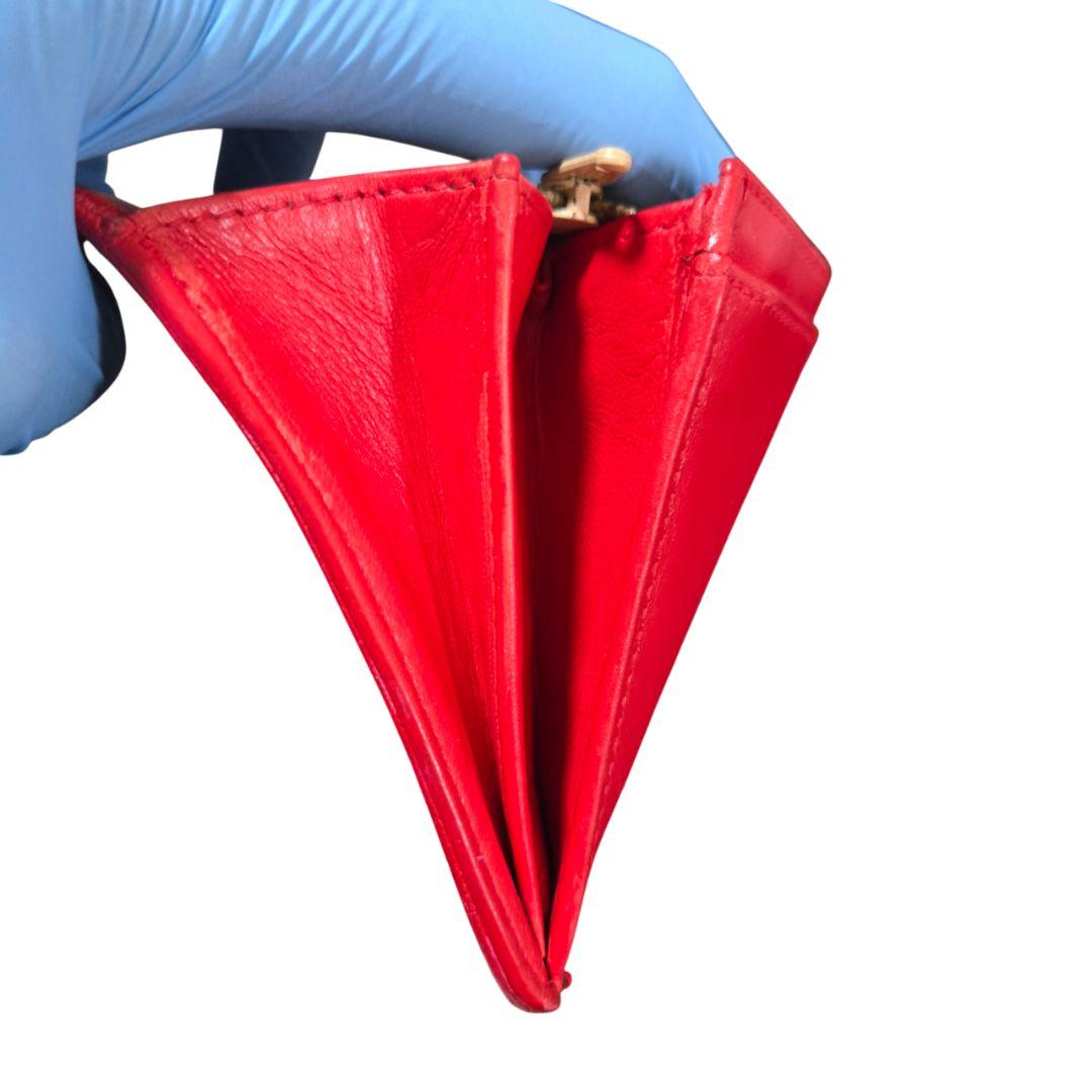 CHANEL　アイコンライン　長財布　レッド