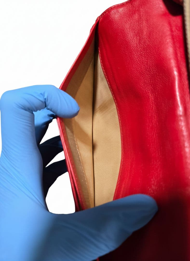 CHANEL　アイコンライン　長財布　レッド