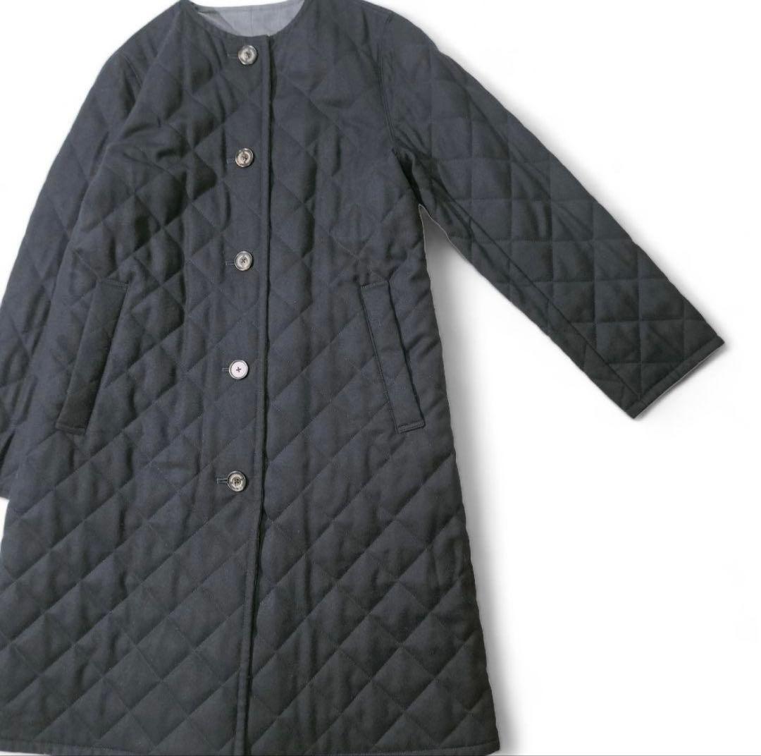 マッキントッシュフィロソフィー　リバーシブル　キルティングノーカラーコート　38