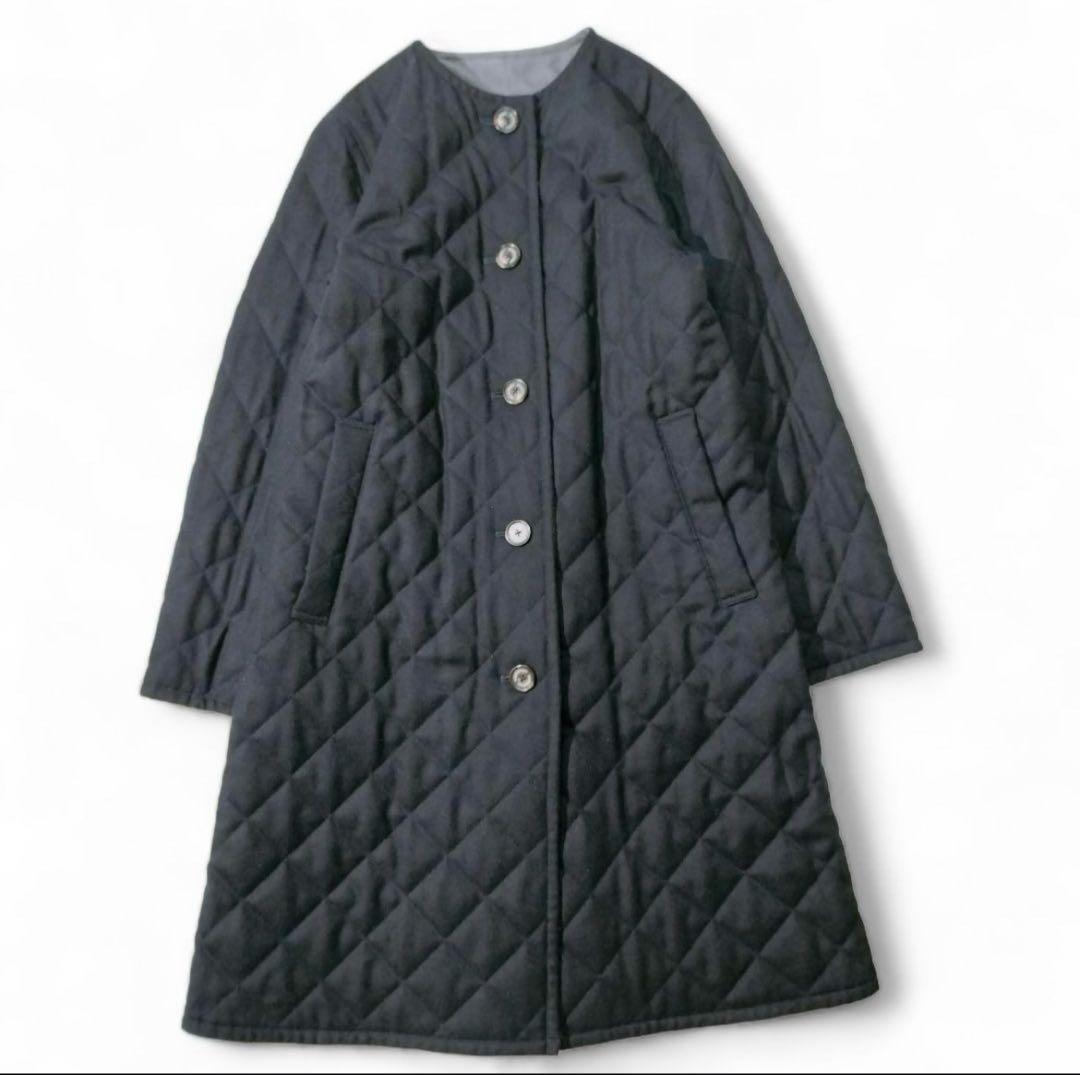 マッキントッシュフィロソフィー　リバーシブル　キルティングノーカラーコート　38