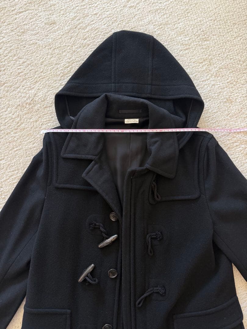 コムデギャルソンオムピュルス ブラックダッフルコート フード付きMサイズ