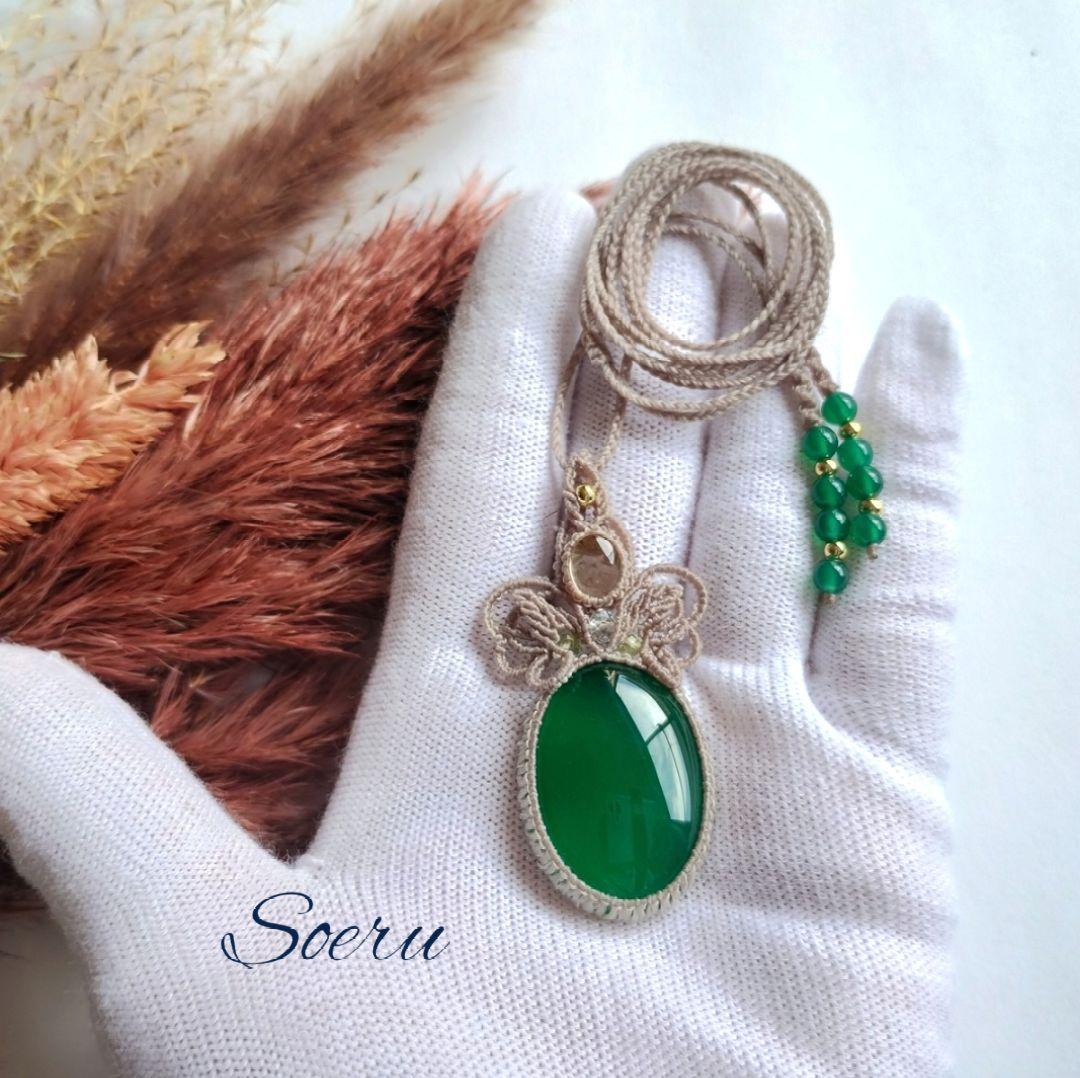 【ちーさん】ラピスラズリ＆ブルートパーズのマクラメ編みネックレス他