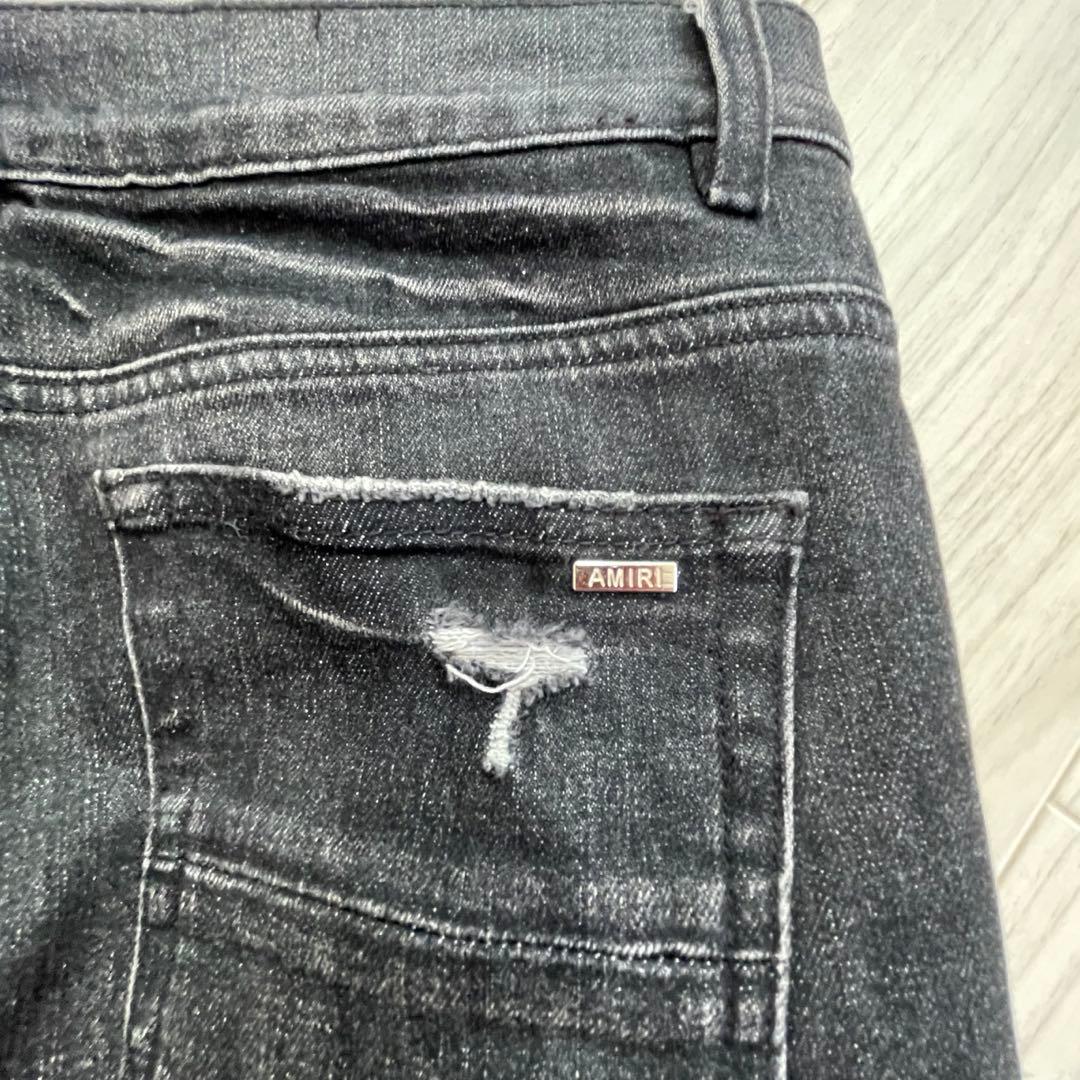 amiri デニム mnml guapi スキニー スリムフィット ダメージ 黒
