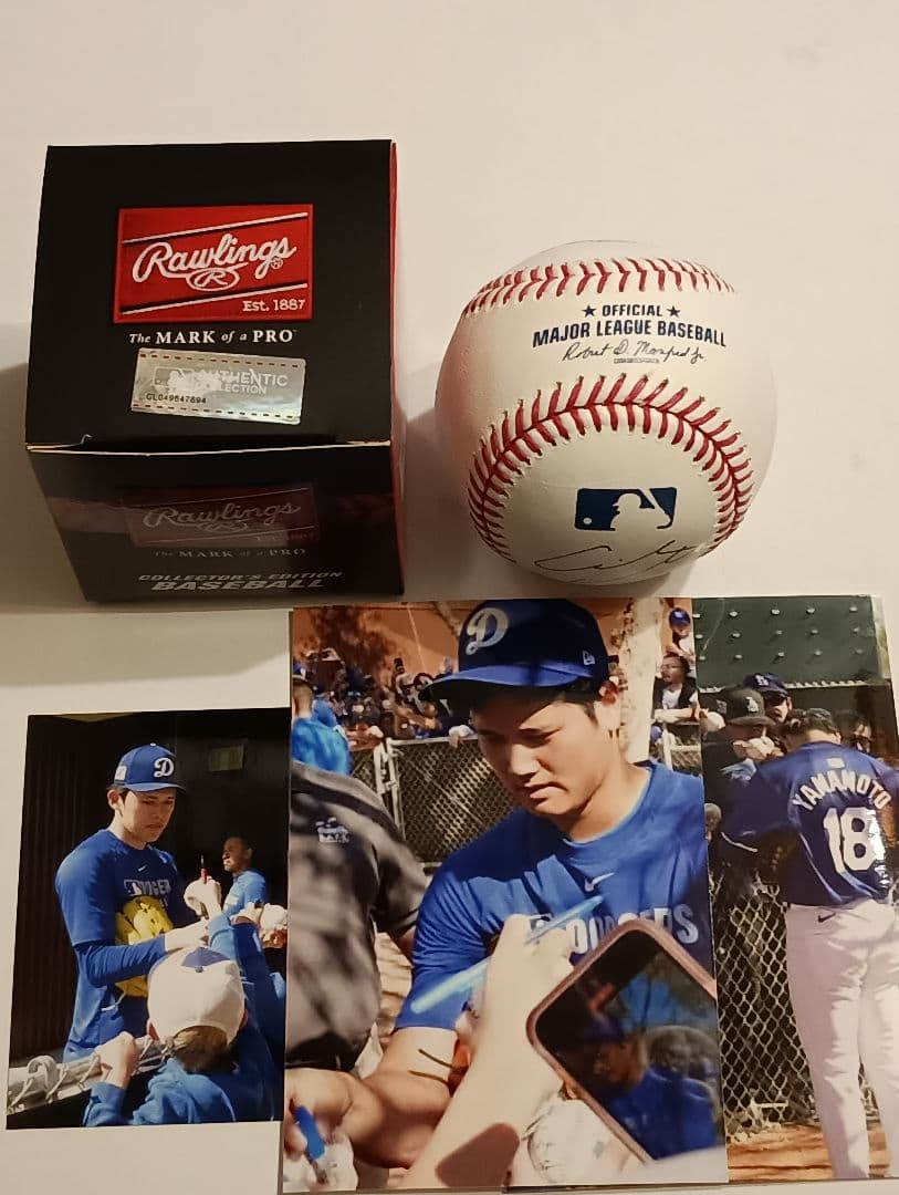 写真付き！MLB公式球 大谷翔平 山本由伸 佐々木朗希 直筆サインボール