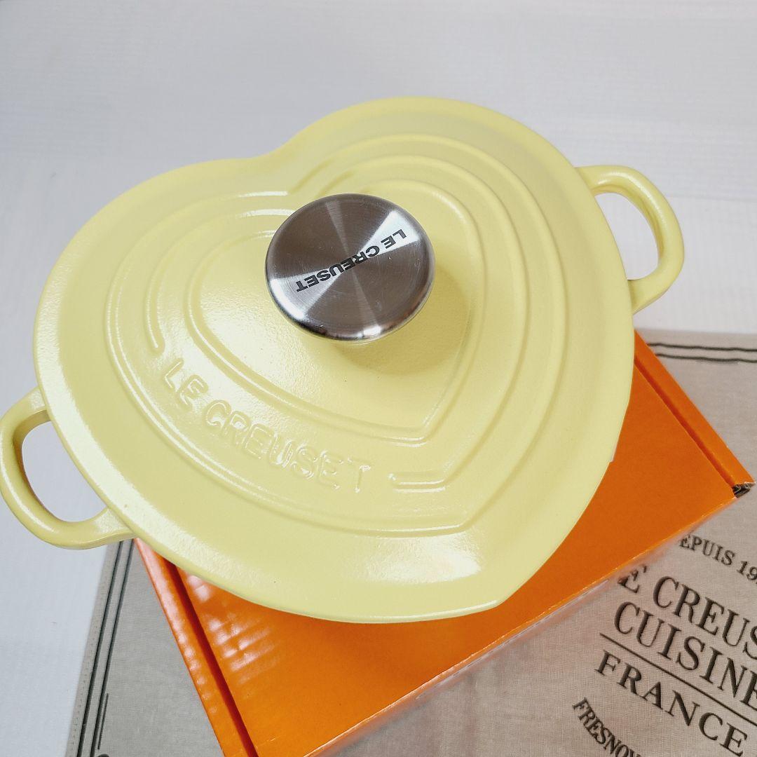 ルクルーゼ ココット ダムール ハート ミモザ 20cm 黄色 - メルカリ