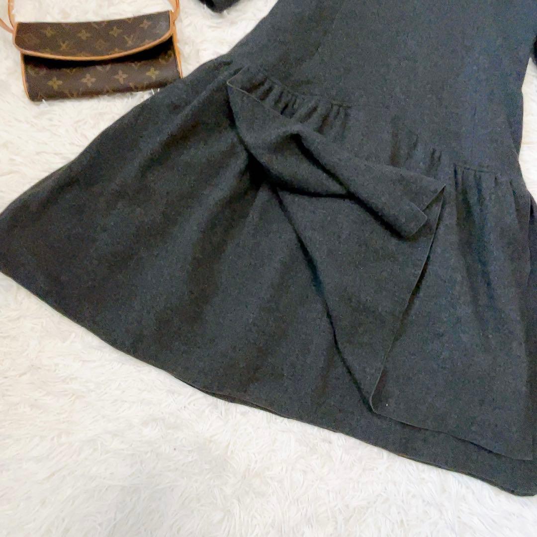 二重ふんわり✨FOXEY フォクシー　ワンピース　ヘリンボン グレー 40