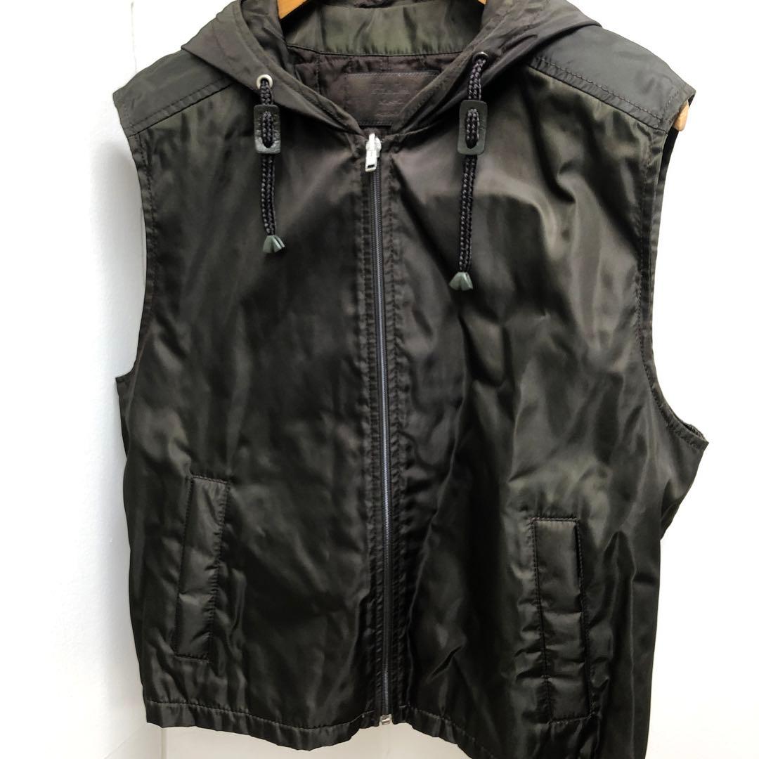 90s PRADAコート　ヴィンテージコートx インナーベスト付き　難あり！